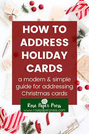 How To Address Christmas Cards Rose Paper Press