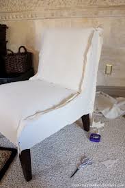 It is composed of a steel frame with a tufted seat that has been newly reupholstered in knoll textile. Slipcovering An Armless Accent Chair Confessions Of A Serial Do It Yourselfer