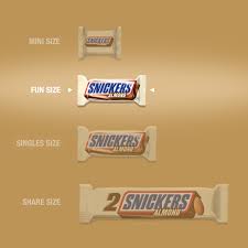 snickers almond fun size chocolate