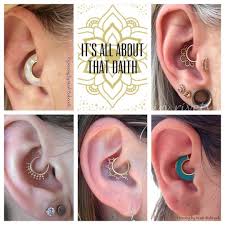 You Think Our Gold Rings Are Only For Septums Think Again Check Out These Stylish Daith Piercings By Some Of Our Fav Buddha Jewelry Cool Ear Piercings Daith
