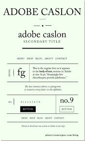 Lets Type Adobe Caslon Pro Typography Typography