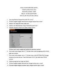 Maybe you would like to learn more about one of these? Latihan Soal Ujian Akhir Semester Ganjil