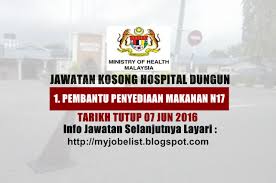Ohjobs, jawatan kosong 2021, kerja kosong 2021, jawatan kosong kerajaan 2021, jawatan kosong swasta 2021, job vacancy, kerja sejak diperkenalkannya hospital pakar swasta pertama di johor pada tahun 1981, kumpulan telah berada di barisan hadapan dalam industri penjagaan. Jawatan Kosong Di Hospital Dungun 07 Jun 2016