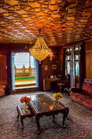 Interior View New Golden Hind A Luxury Houseboat On Dal Lake Srinagar Kashmir Jammu And Kashmir State India Kashmir India Srinagar House Boat