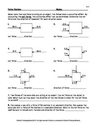Forces Net Force Problems Fo 3 Force Teaching Methods Multi Step Equations