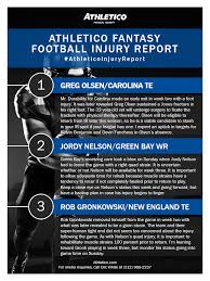 Wr's will be more popular than rb's next year. Athletico Fantasy Football Injury Report Week 3 Athletico