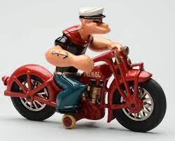 Lot Hubley Cast Iron Popeye Patrol Motorcycle Toy Lot Number 1211 Starting Bid 200 Auctioneer Dan Morphy Auctions Ll Popeye Toys Popeye The Sailor Man