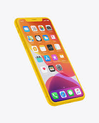 Iphone x clay mockup freebie. Iphone Xr Clay Mockup In Device Mockups On Yellow Images Object Mockups