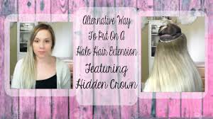 A halo will be a similar weight to a whole weave/weft fitting. Alternative Way To Put On Halo Extensions Hidden Crown Hair Extensions Youtube