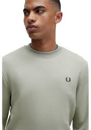 Hoodie Felpa Fred Perry Bianca Perry Felpa Abbigliamento Fred Perry Uomo  Fred Perry Felpa Crew