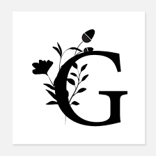 G low poly hand drawn wrapping surface alphabet letter isolated on black background. Buchstabe G Vorname Alphabet Poster Spreadshirt
