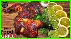 How To Roast A Whole Chicken In The Ninja Foodi Grill Ninjafoodigrill Youtube Grilling Recipes Stuffed Whole Chicken Grilled Roast