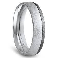 Breuning Mens Wedding Bands 18ct White Gold Wedding Band Flat Band With Band Featuring A Rock Fini Wedding Rings For Women Diamonds Online Mens Wedding Rings