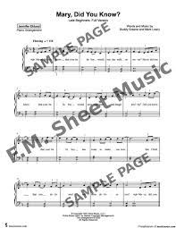 Mary did you know pentatonix free piano sheet music piano. Mary Did You Know Late Beginners Full Version By Kathy Mattea F M Sheet Music Pop Arrangements By Jennifer Eklund