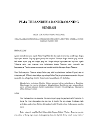 Check spelling or type a new query. Puja Tri Sandhya Dan Kramaning Sembah