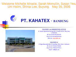 We extract the trade partners from pt kahatex jl cijerah cigondewah girang's 68 transctions.these companies are mainly located in united states,pakistan that including email and have transaction recently will be pushed. Kahatex