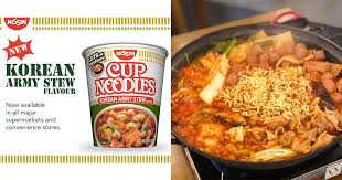 It is loaded with kimchi, spam, sausages, ramen noodles and much . Nissin Cup Noodles New Korean Army Stew Flavour Now Available In Major Supermarkets Here Great Deals Singapore