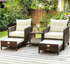 Shop discount patio furniture sets, modern patio furniture, outdoor curtains & rugs, umbrellas & stands and more at academy sports + outdoors. Pamapic Wicker Chair Ottoman Patio Furniture 5 Piece