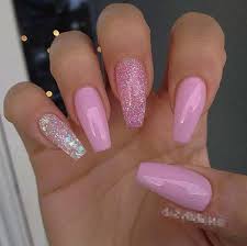 50 Best Eye Catching Pink Glitter Nails Design For Summer Party Diaror Diary Pink Glitter Nails Pink Gel Nails Pink Acrylic Nails
