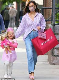 Milan ss 2021 street style: Irina Shayk Puts Tiara On Lea De Seine Four As She Takes Her Shopping For An American Girl Doll Todayuknews