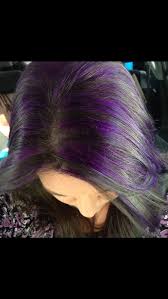 My Purple Highlights With My Dark Brown Hair Purple Hair Highlights Teal Hair Highlights Hair