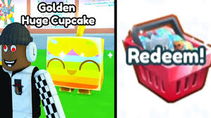 😳I Opened the Last FREE GIFT and Got GOLDEN HUGE CUPCAKE in Pet Simulator X  (Roblox) - YouTube