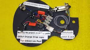 On Sale And No Soldering Les Paul Wiring Harness Top Shelf Components Including Bourns 95 Pots Charlies Gear Reverb Les Paul Soldering Paul