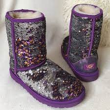Ugg Purple Reversible Sequin Boots Sequin Boots Boots Uggs