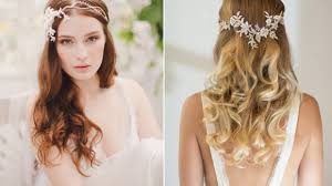 Half up half down hair idea. 18 Stunning Wedding Hair Accessories For Brides Wearing Their Hair Down Weddingsonline