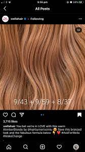 Pin By Paula Craiu On Blond Arămiu Wella Hair Color Hair Color Formulas Hair Color Techniques