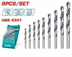 Image of Total 9PCS HSS twist drill bits set