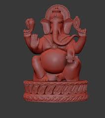 A Statue Of God Shree Ganesha 3d Sculpture In Autocad With Help Of Mudbox And 3d Max Ganesha Statue Buddha Statue