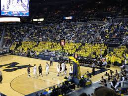 The Michigan Men S Basketball Student Section Maize Rage Michigan Athletics Go Blue Michigan