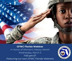 March is Women's History Month. Join us to celebrate the many  accomplishments of the GFWC Florida women who came before us! We will have  a special opportunity to hear from GFWC Florida