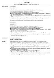 You may also want to include a headline or summary statement that clearly communicates. Secretary Resume Samples Velvet Jobs