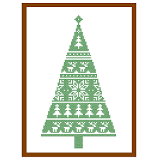 O christmas tree cross stitch patternbarbara ana designs. Modern Christmas Tree Cross Stitch Pattern Christmas Ornament Home Decor Tree Decoration Cards Great Gift Instant Download Zindagi Designs