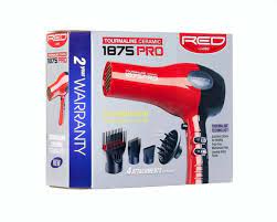 Amazon Com Red By Kiss 1875 Prow Ceramic Tourmaline Hair Dryer With 4 Additional Styling Attachments De Tourmaline Hair Dryer Blow Dryer With Comb Hair Dryer