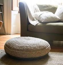 Pouf Rond En Chanvre Naturel Nkuku Pouf Rond Pouf En Tissu Pouf