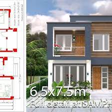 Home Design Plan 7x15m With 5 Bedrooms Samphoas Plan Home Design Plan House Design Home Design Plans