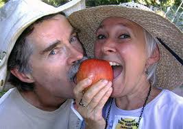 THE FARMER'S STAND: Harry and Debbie Burton and their travelling Apple Show