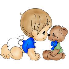 The set of high quality hand painted watercolor. Babies Clipart 10 Billeder