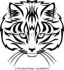 Black And White Tabby Cat Clipart Cats Muzzle Vector Stock Illustration Royalty Free Illustrations Stock Clip Art Icon Stock Clipart Icons Logo Li Stock Art Art Images Free Illustrations