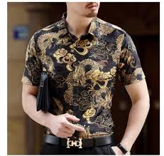 Brand Name Badun Qishi Item Type Shirts Gender Men Style Fashion Shirts Type Casual Shirts Material Silk M Stylish Dress Shirts Men Floral Shirt Silk Shirt Men