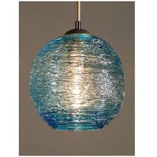 Spun Glass Pendant Light Aqua Ii Artisan Crafted Lighting