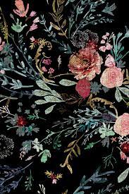 Floral pattern wall paper background victorian seamless black vector old ornamental design fashioned swirl retro decorative plants decor dark carpet decoration swirly wealth element rococo illustration flora renaissance elegance art vintage style ornate baroque textured wallpaper silk leaf curve vignette. Colorful Fabrics Digitally Printed By Spoonflower Fable Floral Black Med Flowers Black Background Floral Wallpaper Dark Floral