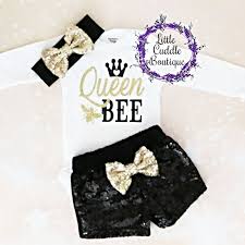 Birthday Party At Home Outfit Queen Bee Baby Shorts Outfit Bee Birthday Party Bumble Bee Birthday Girl Birthday Themes