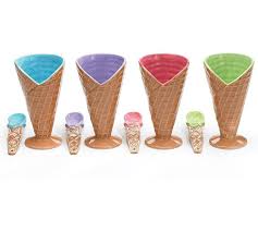 Set Of 4 Large Ice Cream Cone Dishes Bowls With Spoon Ceramic Ice Cream Cone Ice Cream Dishes Ice Cream Bowl