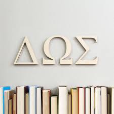 Notice any similarities between the greek and english words. Wooden Greek Letters Any Size Any Font Craftcuts Com
