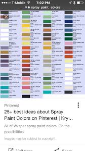 Pin By Melissa On Projects Rustoleum Spray Paint Colors Rustoleum Spray Paint Paint Color Chart