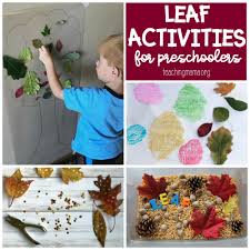 Preschool arts and crafts my community. Leaf Activities For Preschoolers Teaching Mama